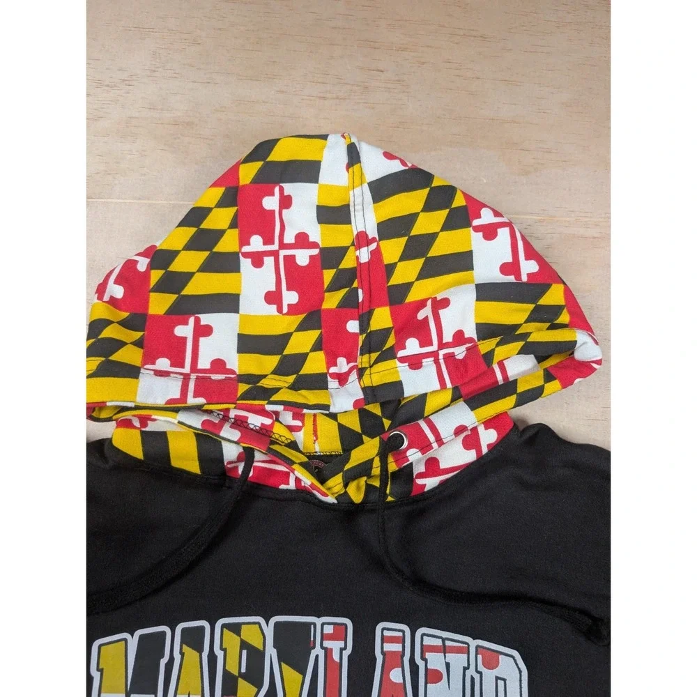 NCAA Maryland All Over Print AOP Sweatshirt Hoodie Mens Size L Large